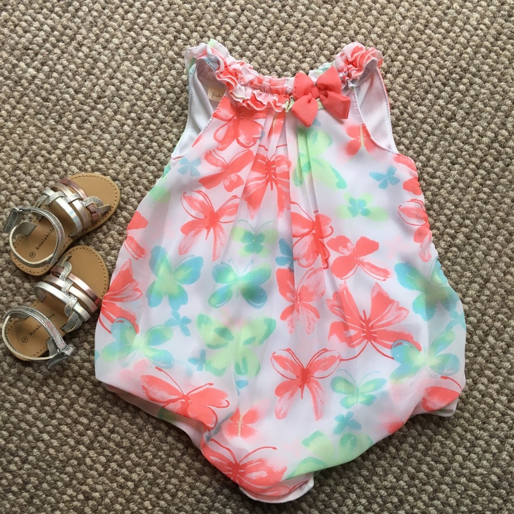 First Impressions butterfly print bubble dress 18M